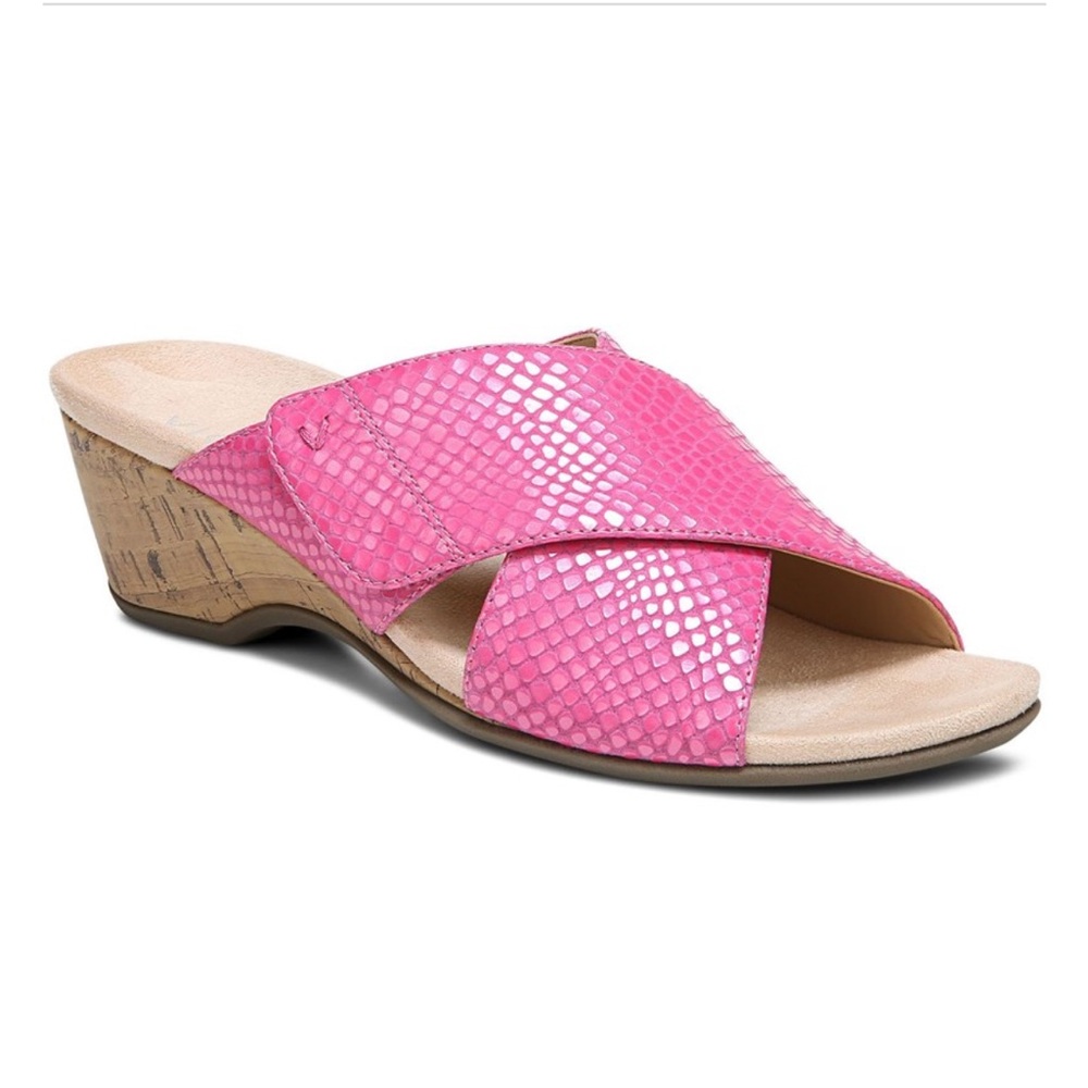 VIONIC - WOMENS PARADISE LETICIA LIZARD SLIDE WEDGE
